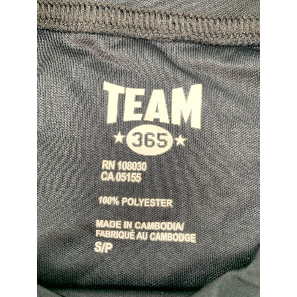 Team 365 Mens Athletic T Shirt Black Short Sleeve Crew Neck‎ Polyester Size S - Picture 3 of 6